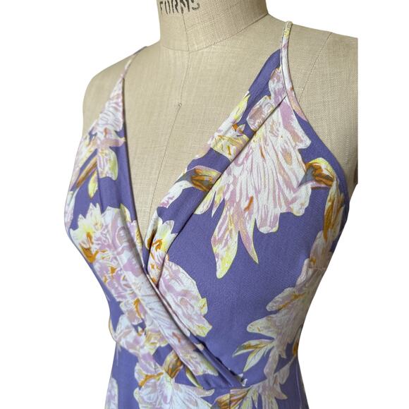 NWT ASTR Pandora Sheath Maxi Dress in Purple Floral Size Medium - Picture 2 of 7